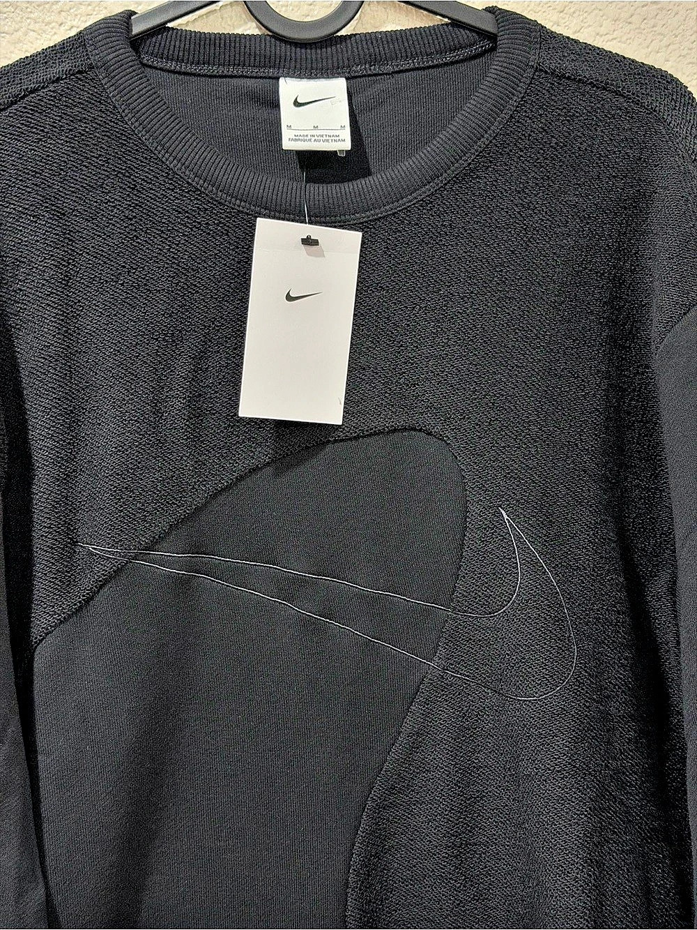 Nike Giannis Standard Issue Basketball Crew Black Tech Fleece Sweatshirt Size